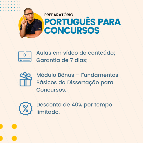 Preparatório de Português para Concursos e seleções públicas. - Imagem 3