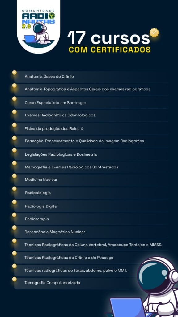 Cursos e preparatório para concursos para técnicos e tecnólogos em radiologia.